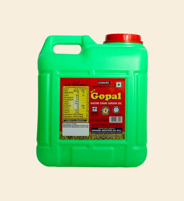 Gopal Mustard Oil – 15L Jar | Pure & Natural